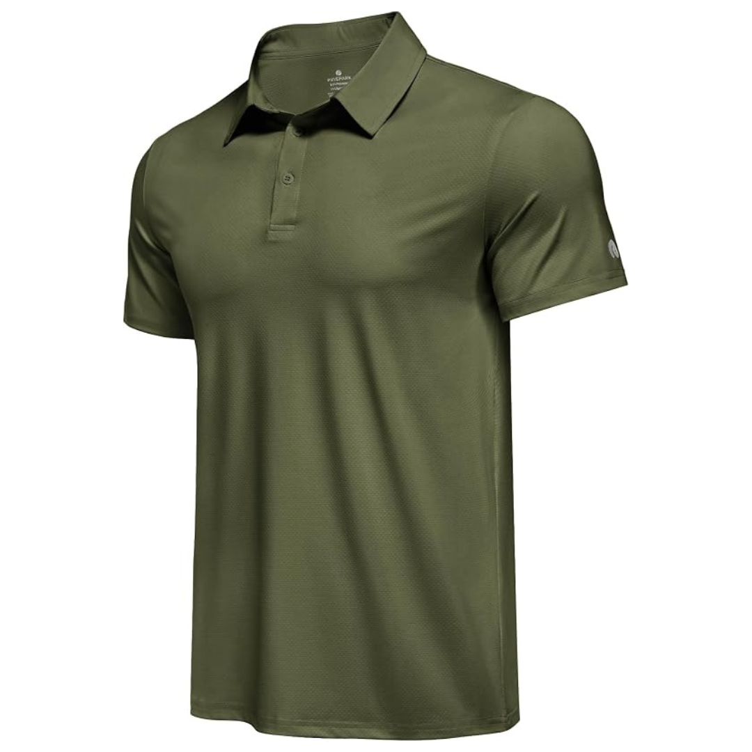 PINSPARK Men's Performance Moisture Wicking UPF 50 Polo Shirts (various)