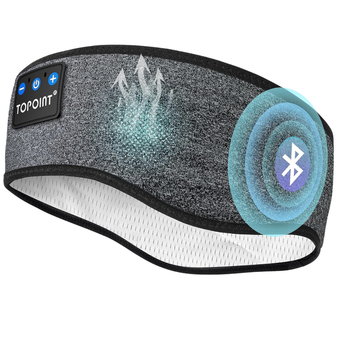 Topoint Sleeping Sports Headband Bluetooth Earphones With USB C