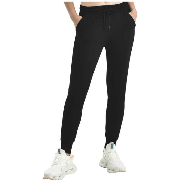 Women's High-Rise Joggers W/ Pockets (Black)