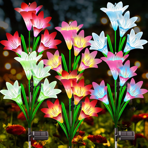 6-Pack KuBace Solar Outdoor Lights