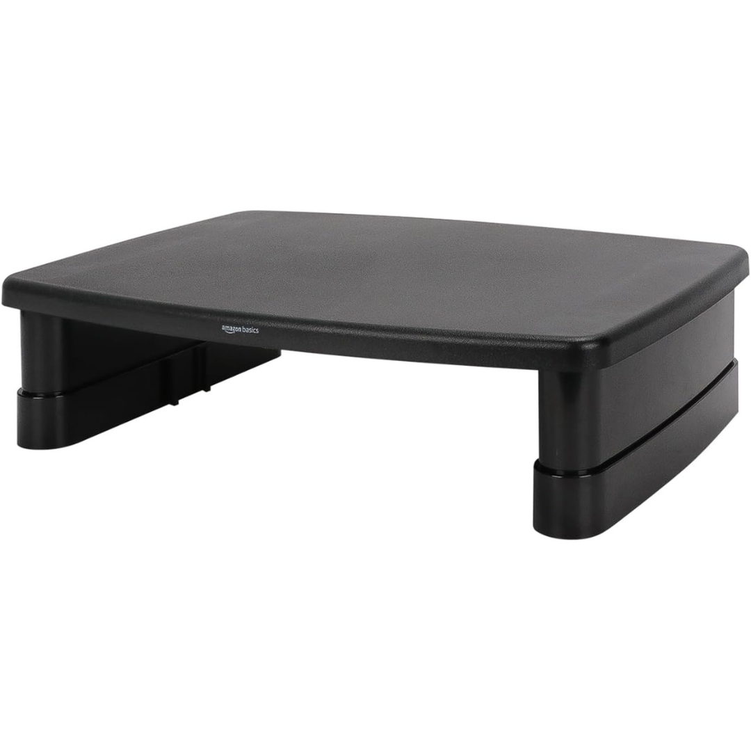Amazon Basics Adjustable Computer Monitor Riser Desk Stand