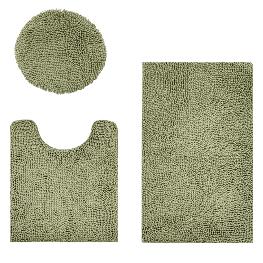 3-Piece Mayshine Chenille Bath Mat Sets