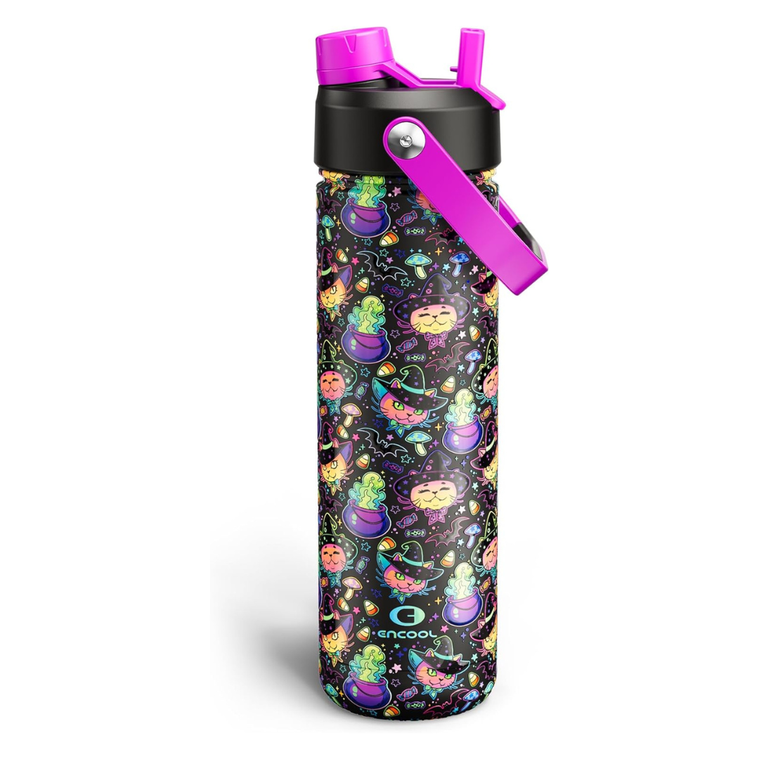 26 oz Encool Insulated Stainless Steel Water Bottle W/ Straw (3 Colors)