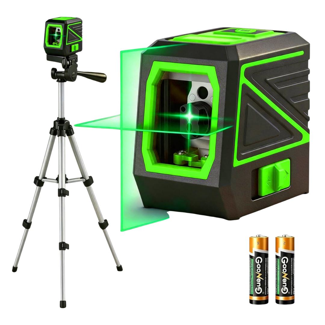 100ft Range Green Cross Line Self-Leveling Laser With Tripod & Battery1
