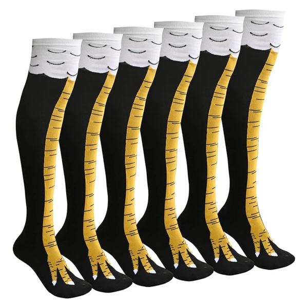 3-Pairs Abnaok Novelty Funny Chicken Leg Socks