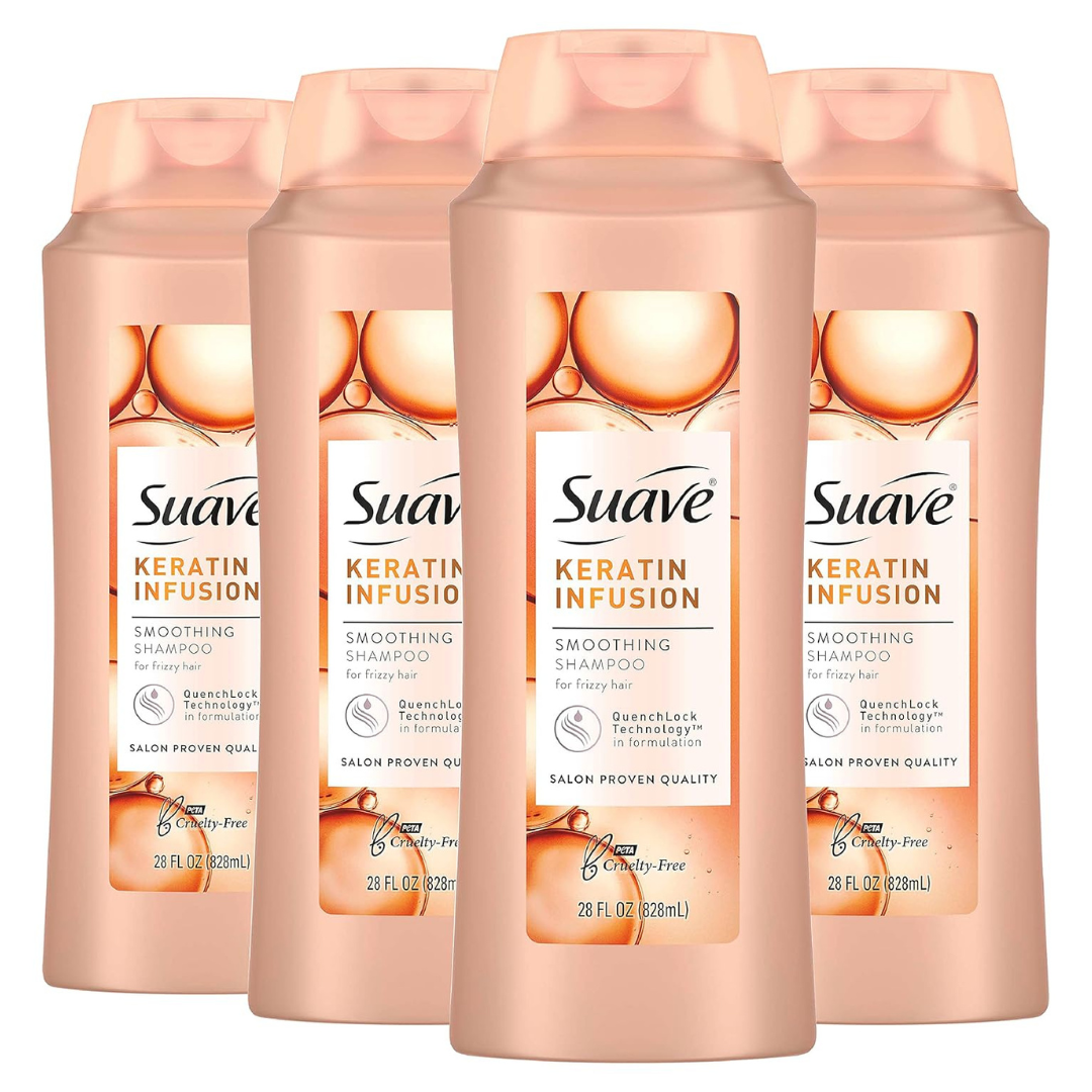 4-Pack 28 oz Suave Professionals Keratin Infusion Smoothing Shampoo