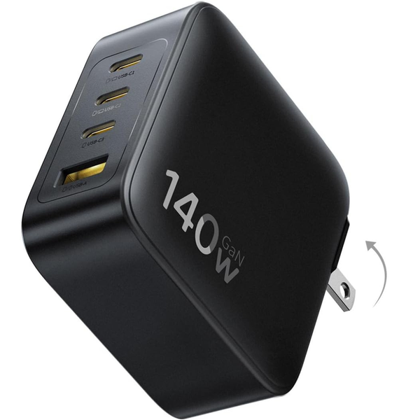 140W Baseus EnerFill FH11 4-Port PD3.1 GaN USB-C/A Foldable Wall Charger