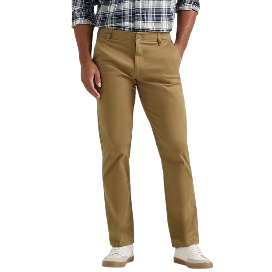 Lee Men's Extreme Motion Flat Front Regular Straight Pant
