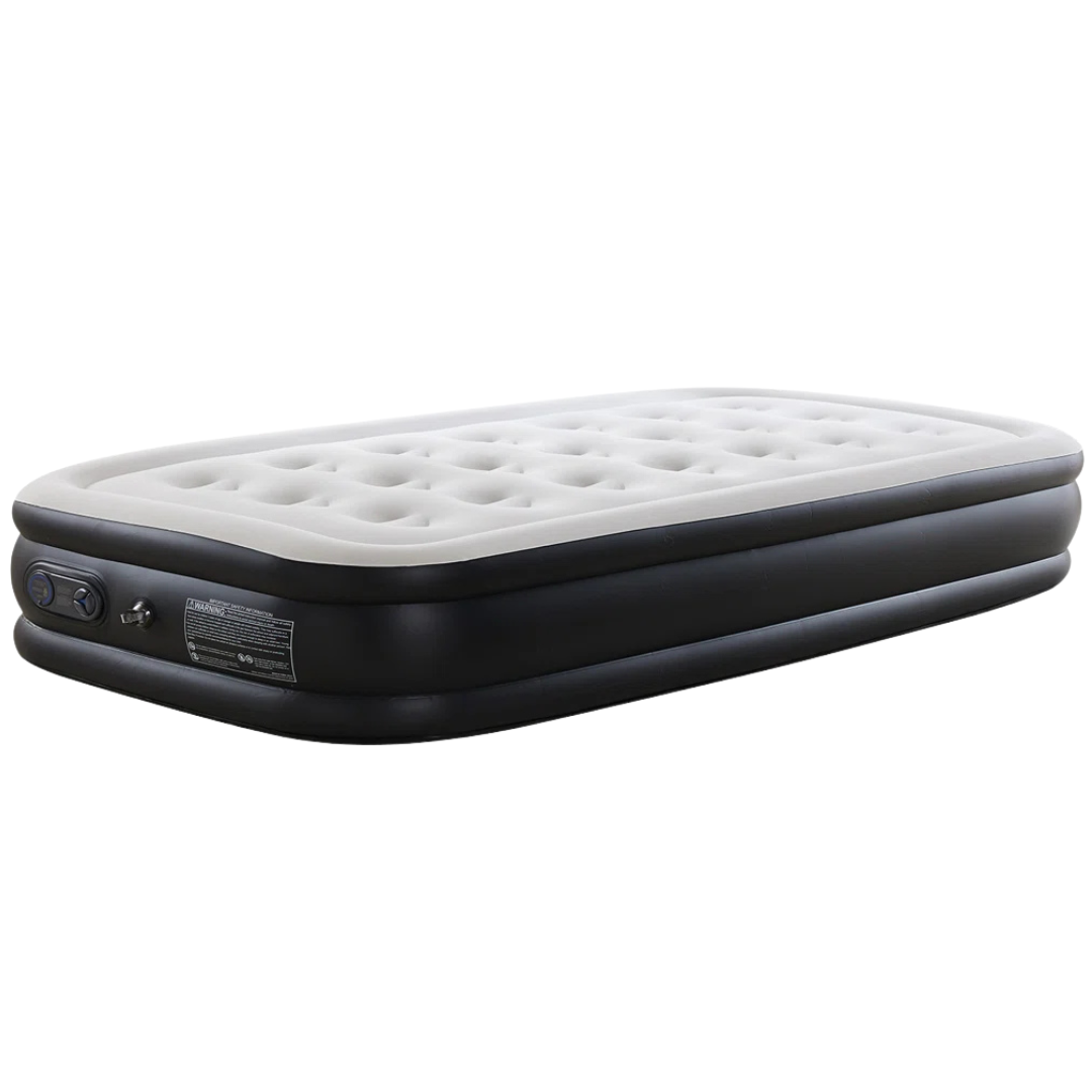 White Noise 16" H Air Mattress Bed W/Built- In Pump Blow Up Mattresses (Twin)
