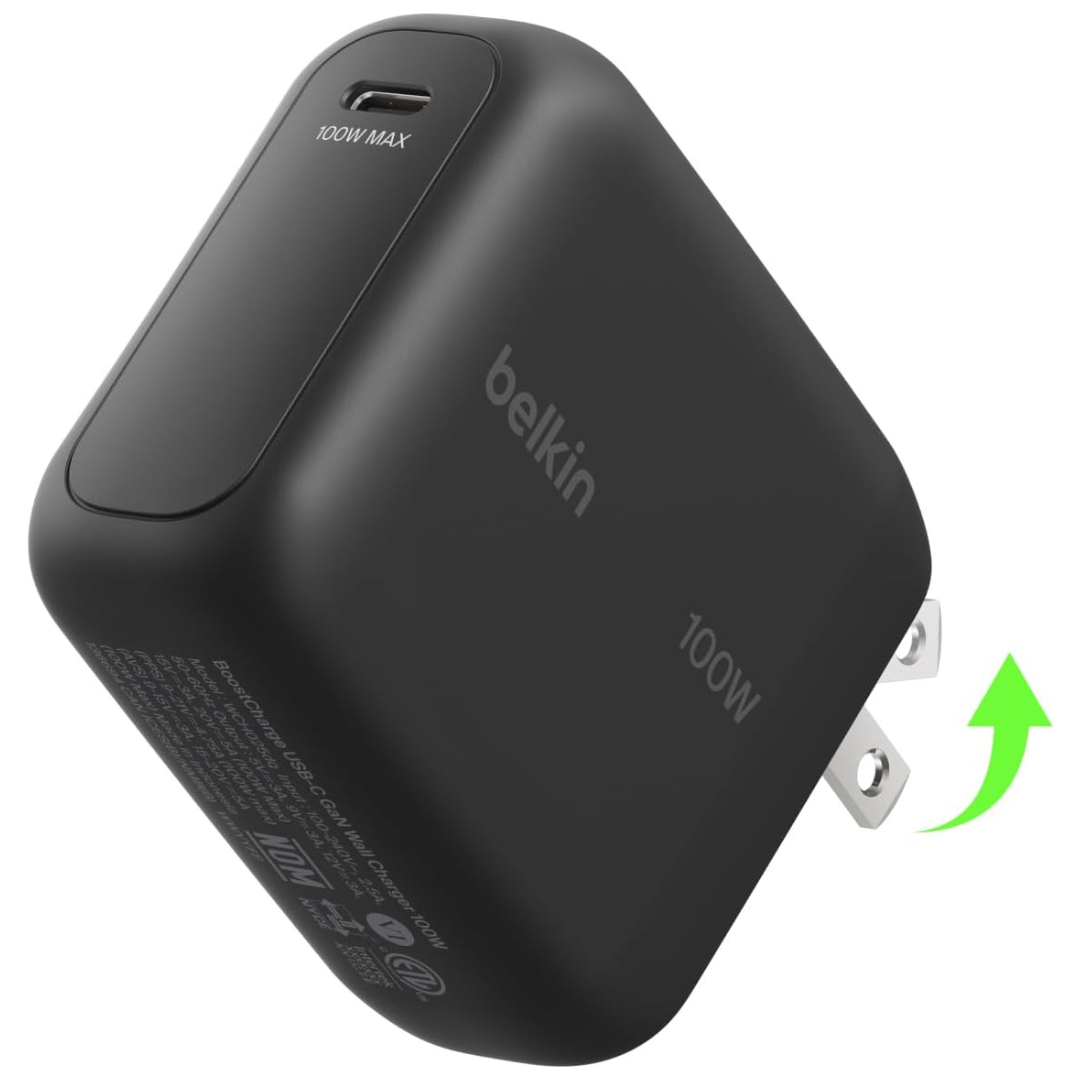 Belkin BoostCharge 100W USB-C GaN Wall Charger W/ 5-ft USB-C Cable (2 Colors)
