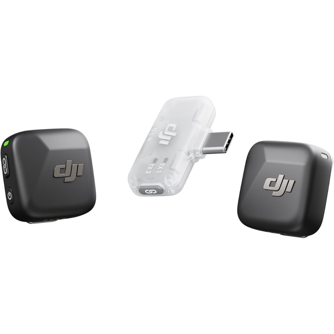 DJI Mic Mini (2 TX + 1 Mobile RX), Wireless Lavalier Microphone