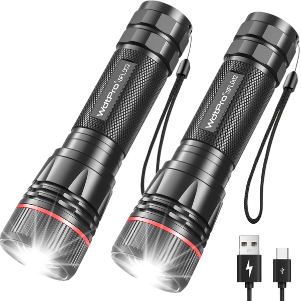 WdtPro LED Mini Rechargeable Flashlight (Various)