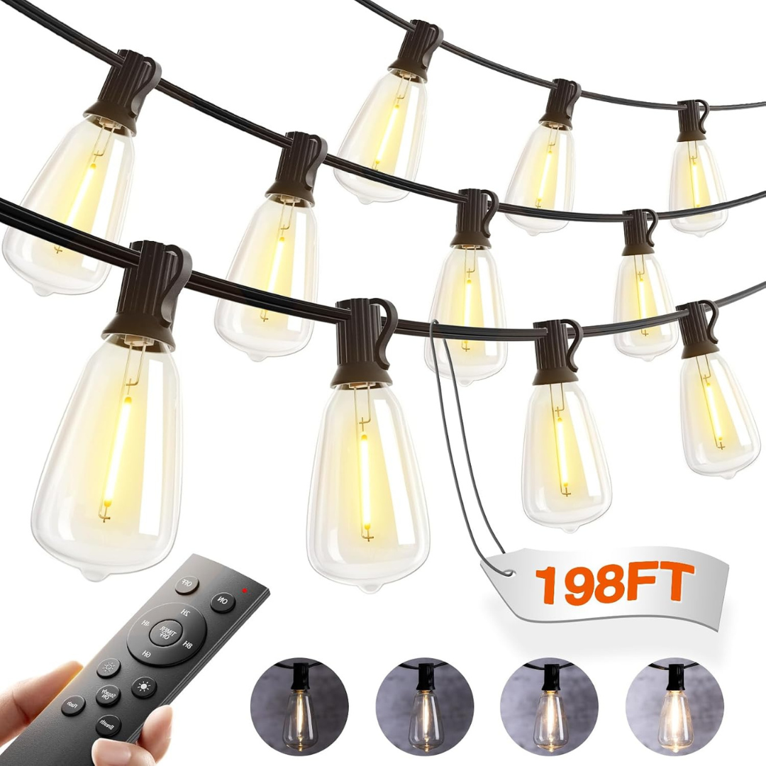 198FT Addlon Outdoor Waterproof LED String Lights