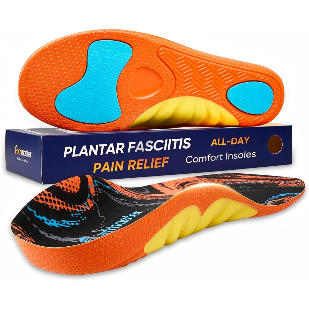 Plantar Fasciitis Pain Relief Orthotic Insoles w/ Arch Support