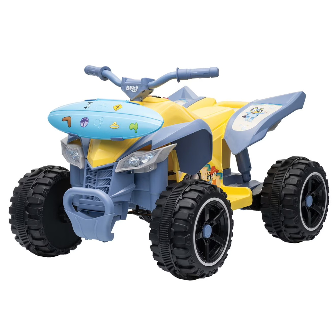 Bluey 12V ATV Ride-On with Surfboard Storage Compartment