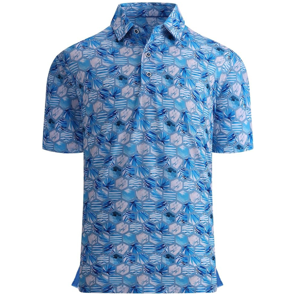 Alex Vando Men's Moisture Wicking Print Golf Shirt (Various)