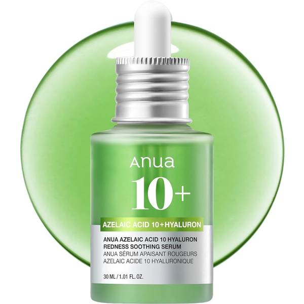 Anua Azelaic Acid 10% Hyaluron Redness Soothing Facial Serum (1.01 Fl Oz)