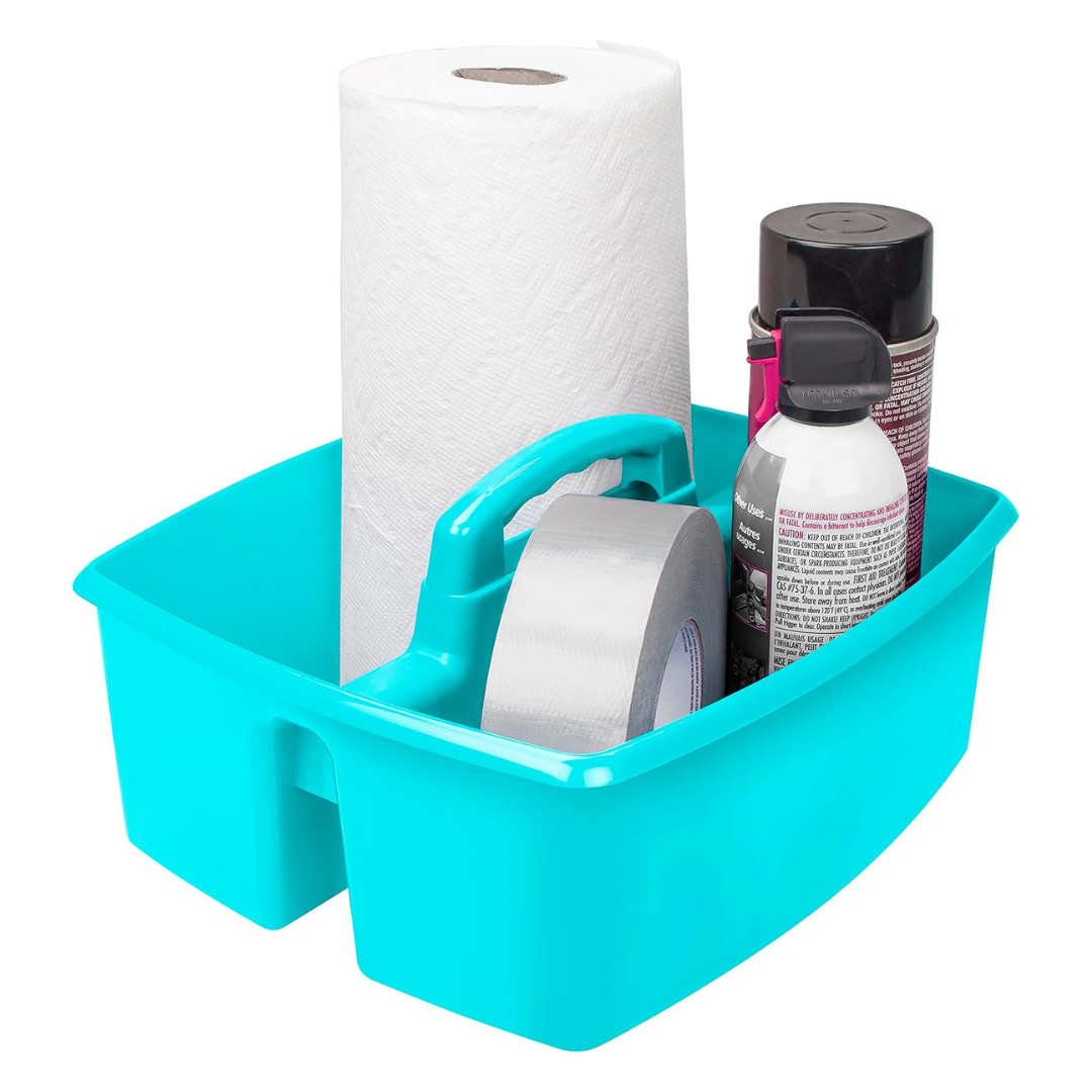 Storex Industries Teal Large Storage Caddy (13" X 11" X 6.375")