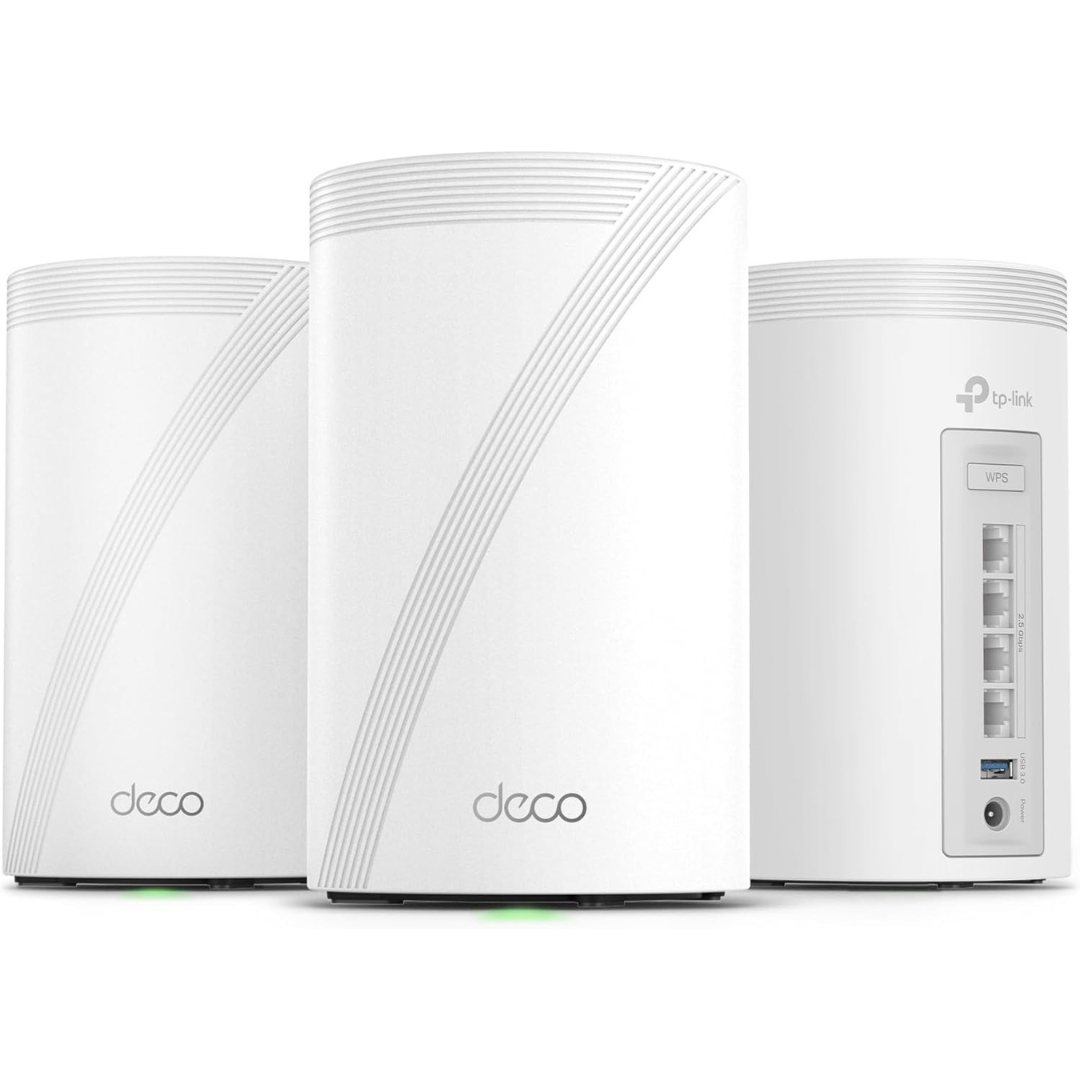 3-Pack TP-Link Deco BE63 Tri-Band WiFi 7 2.5G Port BE10000 Mesh Router System