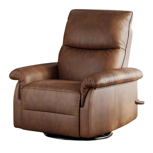 Gaomon 360 Deg. Swivel PU Leather Glider Rocker Recliner Chair