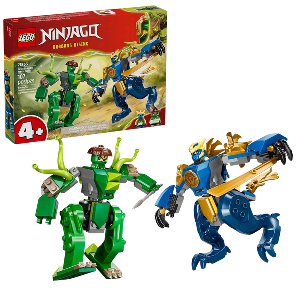 107-Piece LEGO Ninjago Dragons Rising Jay's Dragon Mech Fight Set (71853)