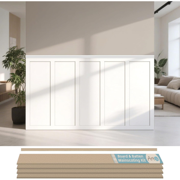 20-Pack 189 X 54" Art3d Premade MDF Accent Wall Panel