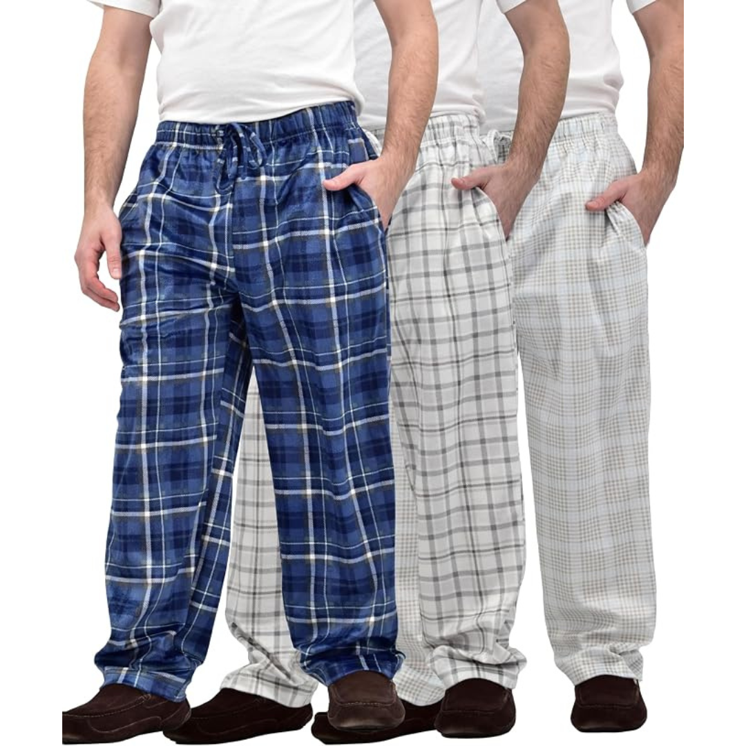 3-Pack Men's Ultra Soft Fleece Warm Lounge Pants