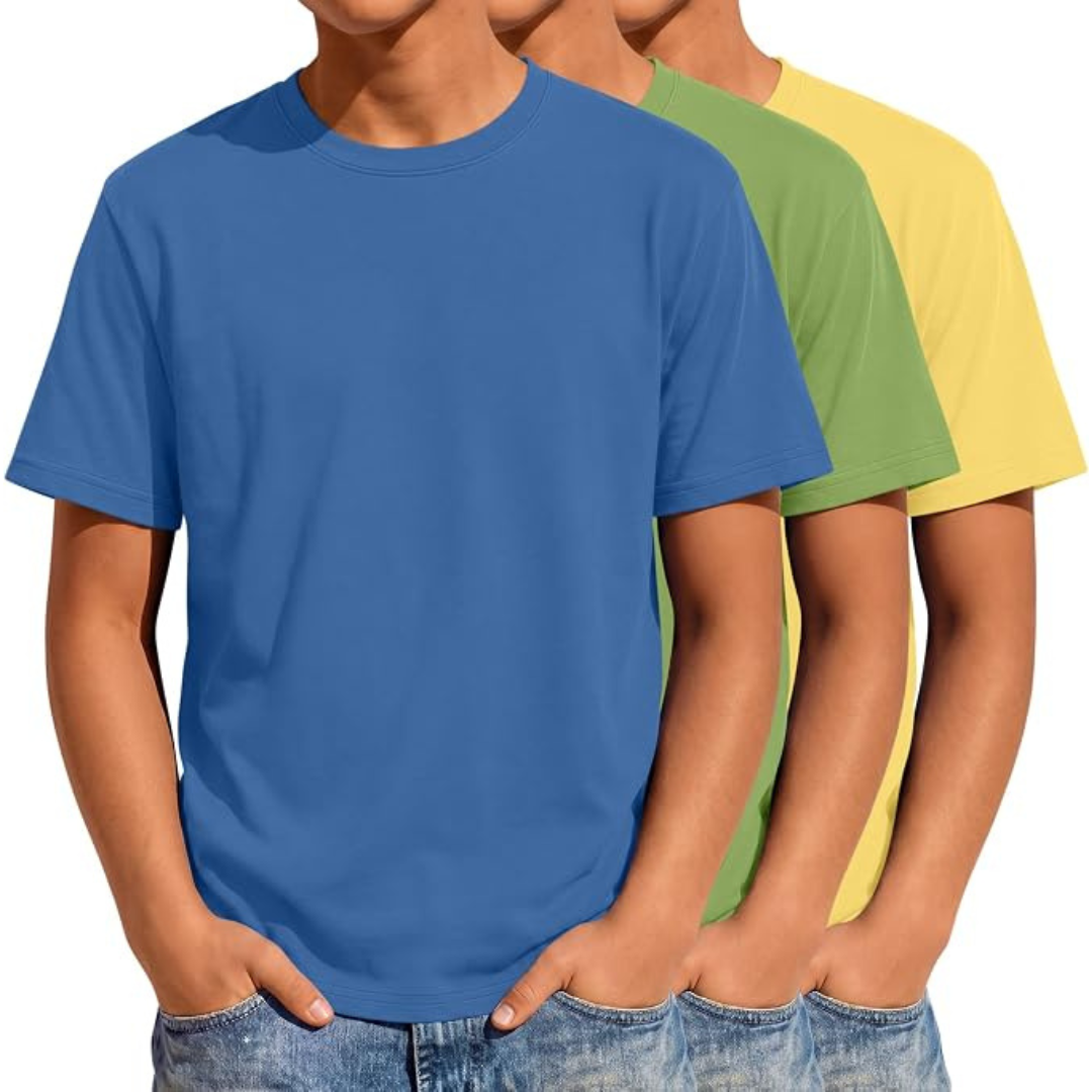 3-Pack Boys' Summer Casual T-Shirts (5-16 Years)