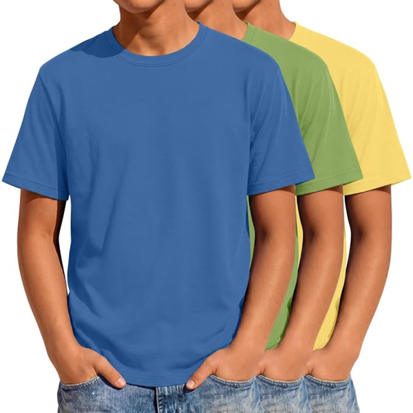 3-Pack Boys' Summer Casual T-Shirts (5-16 Years)