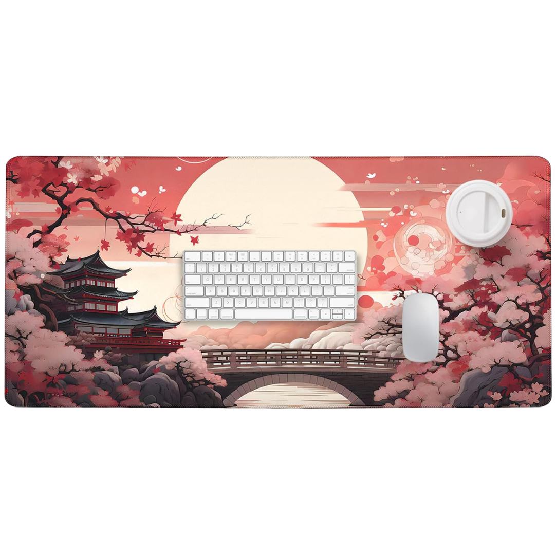 Jovlio 31.5" X 15.7" Japanese Large Gaming Mouse Pad With Stitched Edge