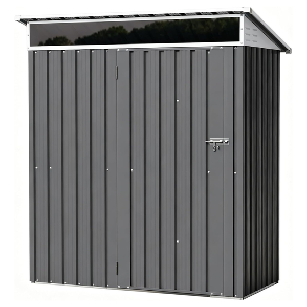 5' X 3' Shintenchi Outdoor Metal Storage Shed With Window