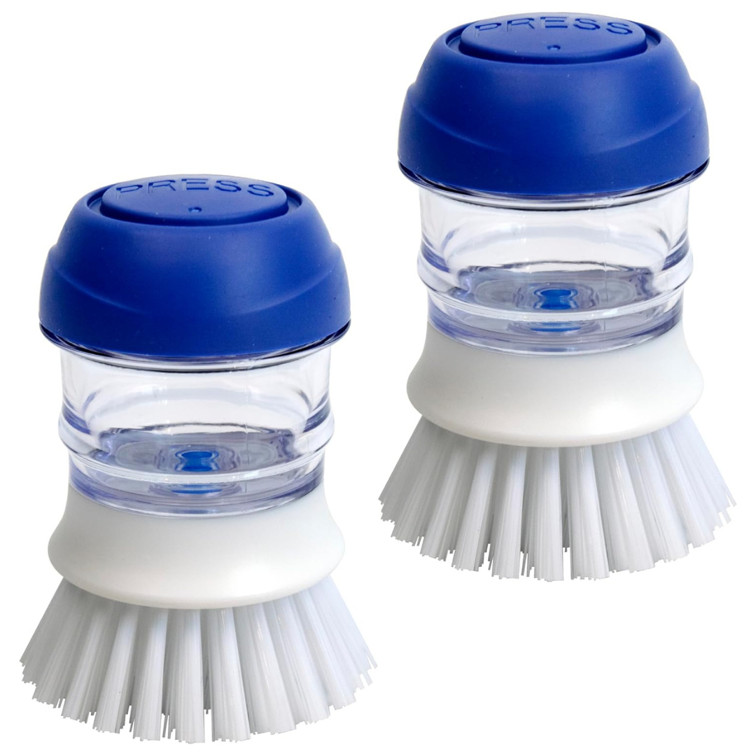 2-Pack CELOX Dish Brush W/ Soap Dispenser