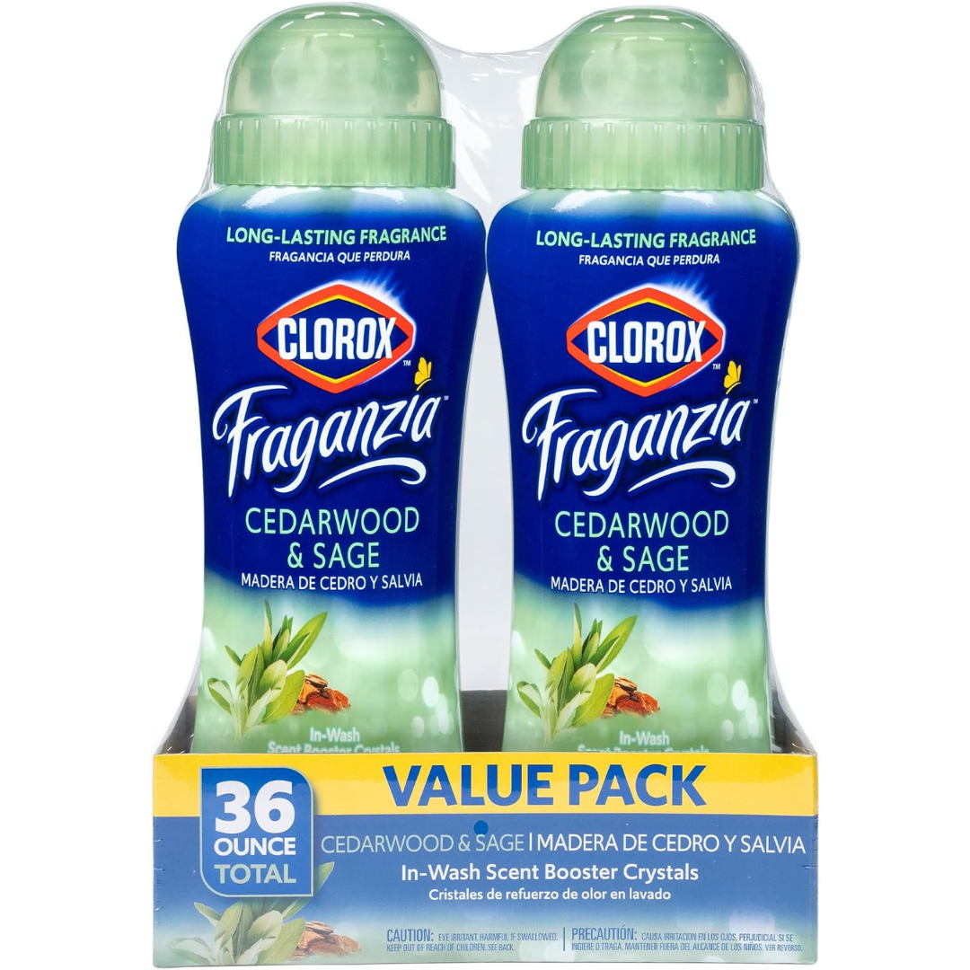 2-Pack 18-Oz Clorox Fraganzia Laundry Scent Booster Crystals (Cedarwood & Sage)
