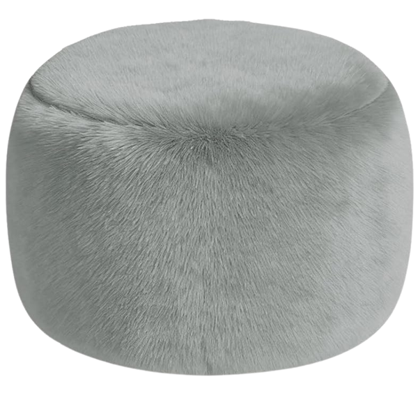 20" Gericco Round Faux Fur Pouf Stuffed Ottoman (2 Colors)