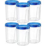 6-Pack 33-Oz Reusable Plastic Food Storage Containers With Twist Top Lids