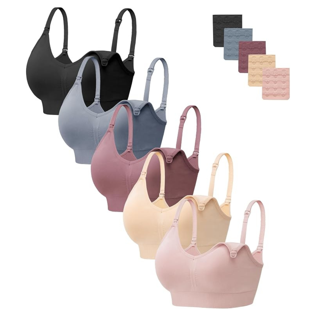 5-Pack HBselect Women's Seamless Maternity Bras