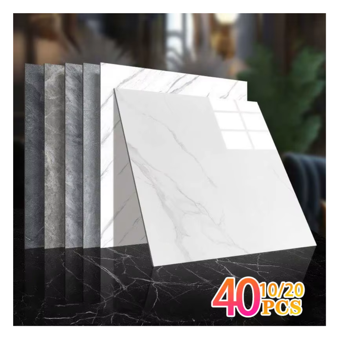 10-Piece 3D Marble Self Adhesive Sticker Tiles