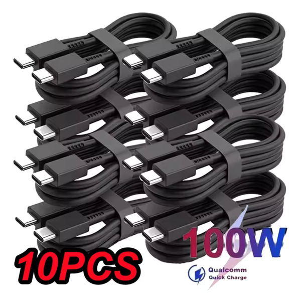 10-Pack PD 100W USB-C Fast Charging Cable (1M)