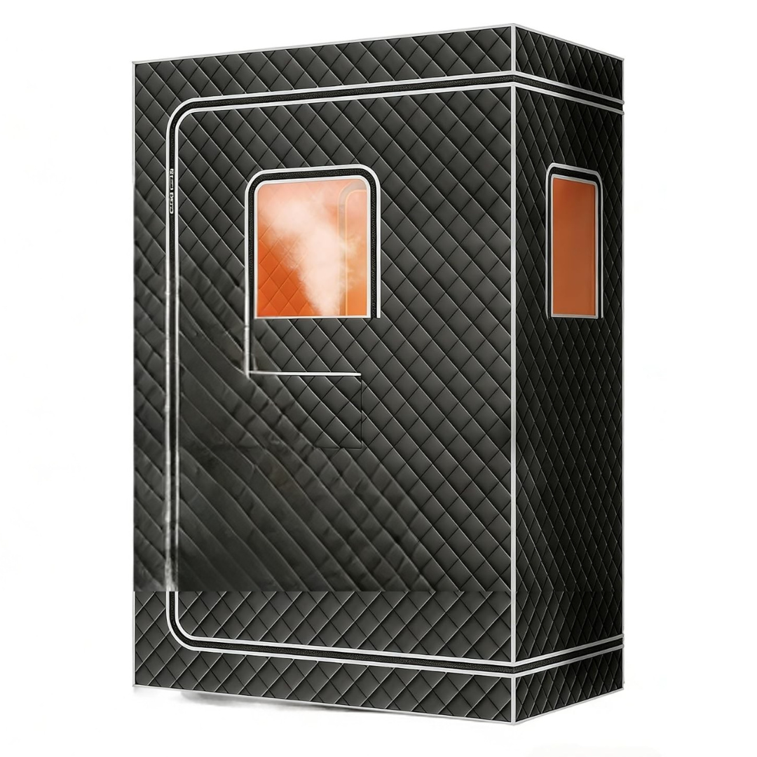 Upgraded 2 Person Portable 4L 1500W Steamer Infrared Sauna Box