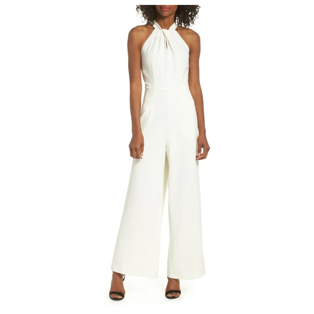 Julia Jordan Women's Halter Neck Wide Leg Jumpsuit