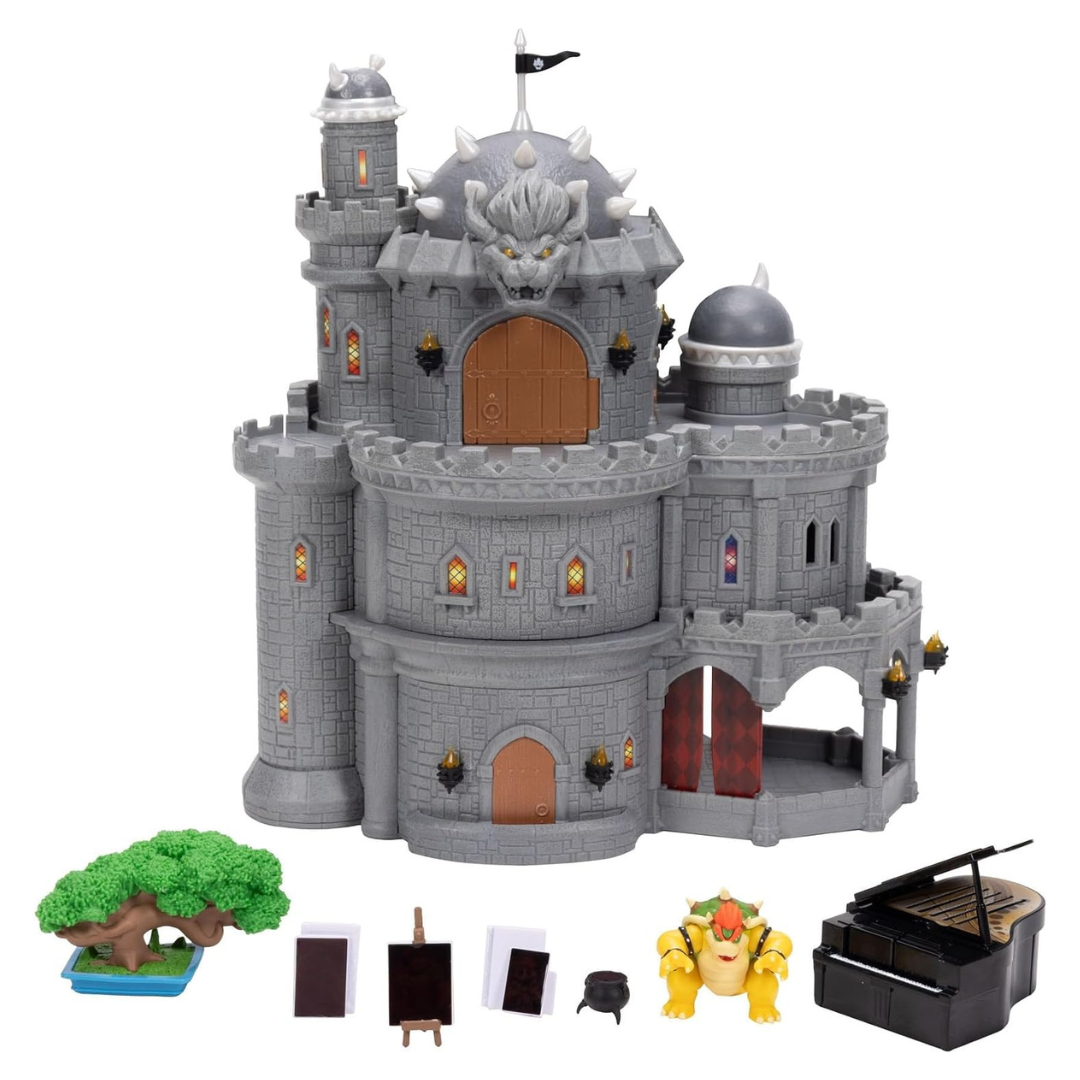 The Super Mario Galaxy Movie 12" Deluxe Three-Story Bowser Castle Playset