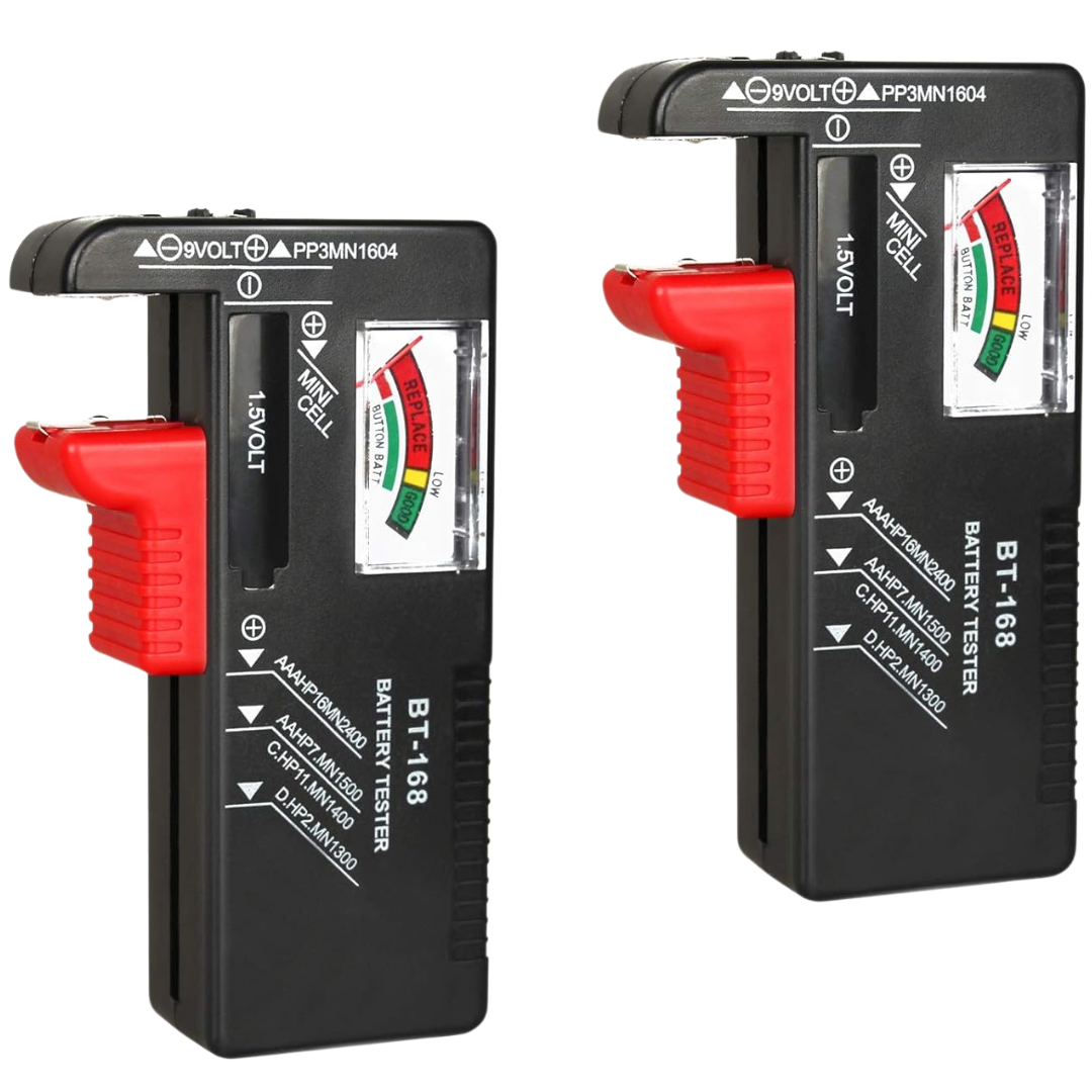 2-Pack BT-168 Universal Battery Tester Checker