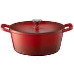 6QT All-In-One Enameled Cast Iron Dutch Oven With Lid (Cerise)
