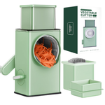 5-in-1 Rotary Hand Crank Cheese Grater W/ 5 Stainless Steel Blades