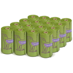 240-Count 13" X 9" Leakproof Lavender Scented Dog Poop Bags Rolls