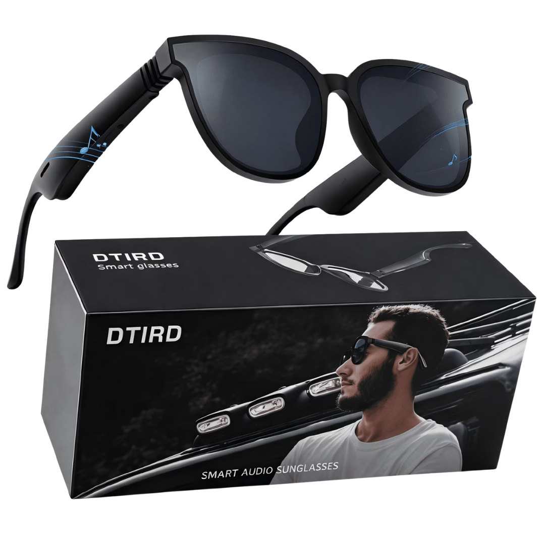 AI Smart Bluetooth Glasses With Open-Ear Speaker, Voice Control & HD Mic