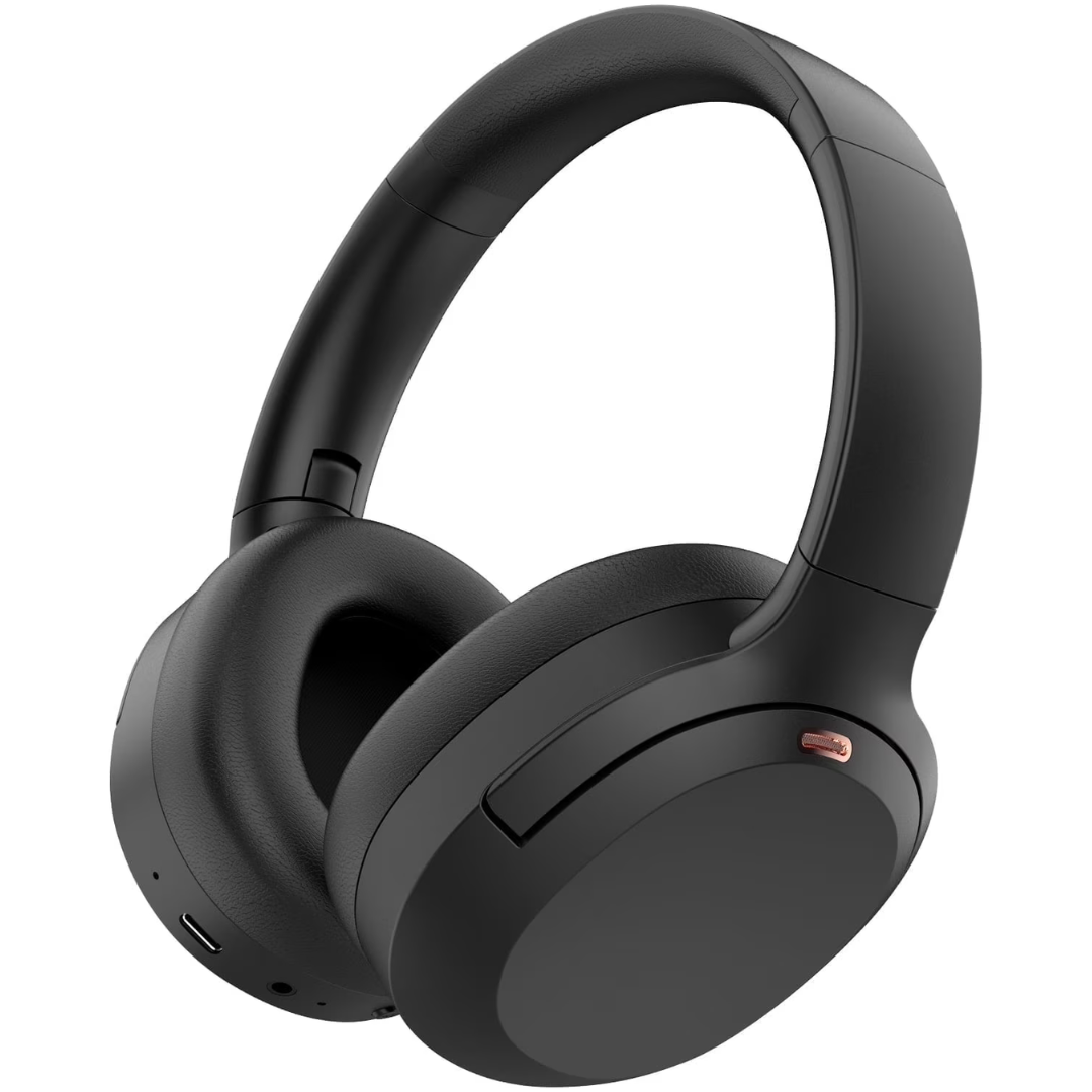 IKT LE824 Active Noise Cancelling Wireless Bluetooth 5.4 Headphones (Black)