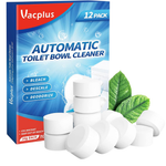 12-Pack 1.7oz Vacplus Automatic Toilet Bowl Cleaner Tablets W/ Bleach