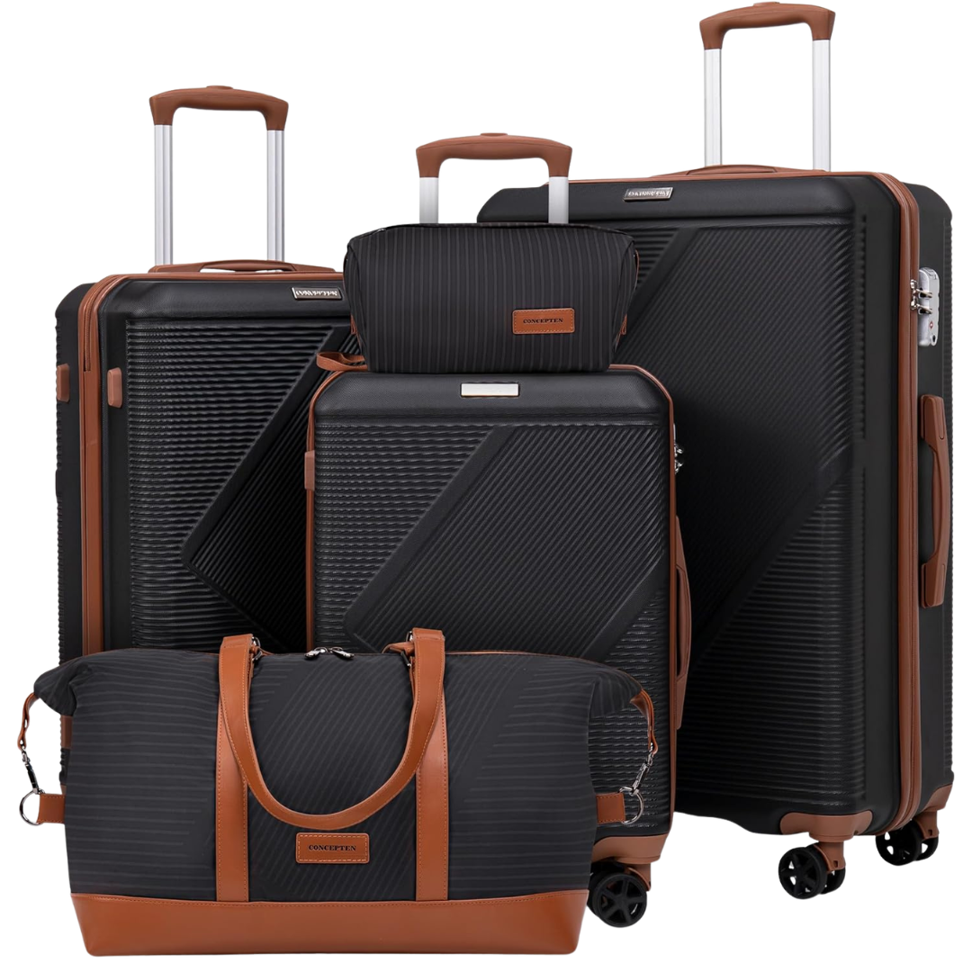 5-Piece Concepten Hardside Luggage Set W/ Spinner Wheels & TSA Lock