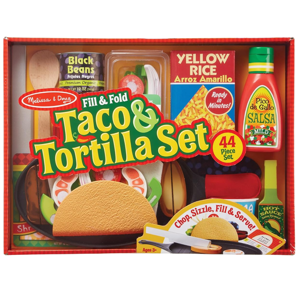 43-Piece Melissa & Doug Fill & Fold Taco & Tortilla Set With Skillet